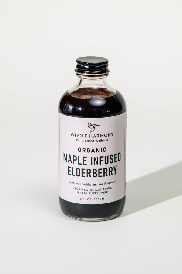 Organic Elderberry Syrup (Vegan) Maple Infused