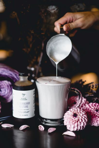 Elderberry Lavender Latte