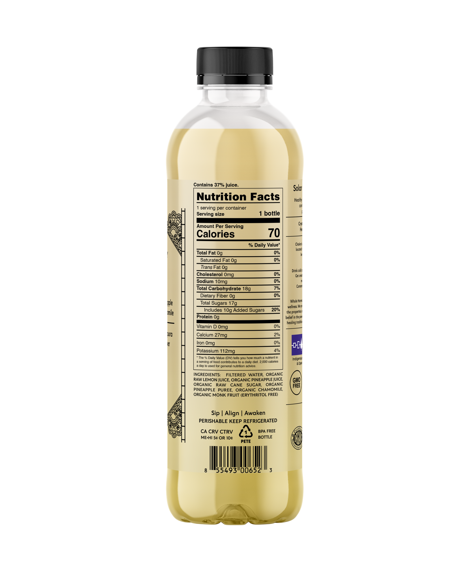 Certified Organic Solar Plexus Chakra Balancing Beverage 6 pack