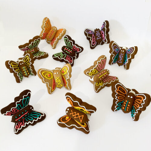Ginger Peach Garden Butterfly Trio
