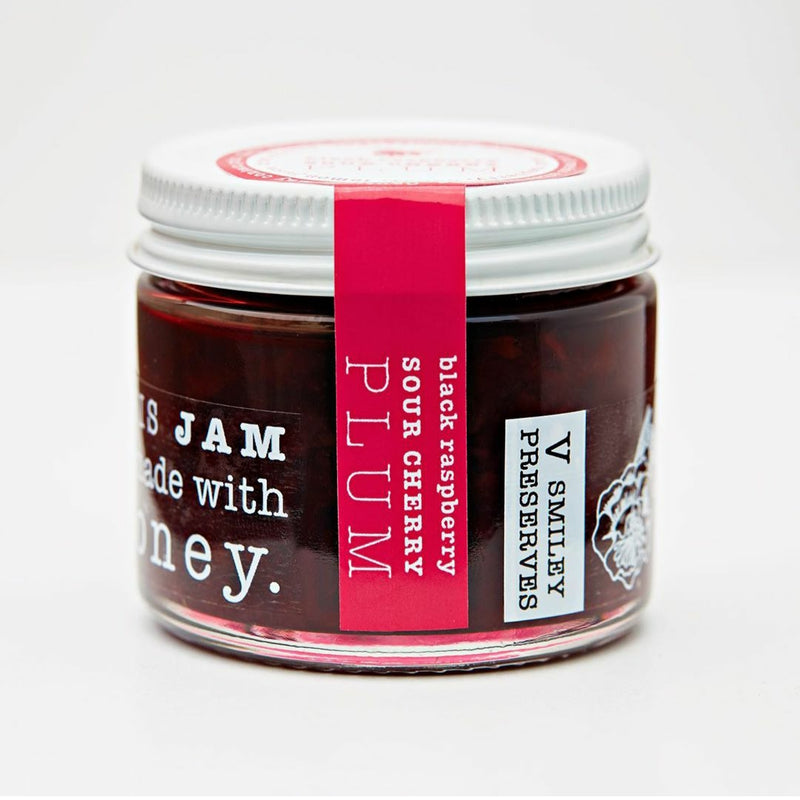 Black Raspberry Sour Cherry Plum Jam 2 oz