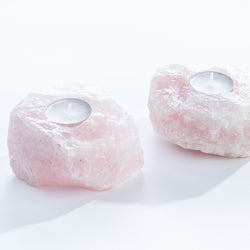 Rose Quartz Candle Holder