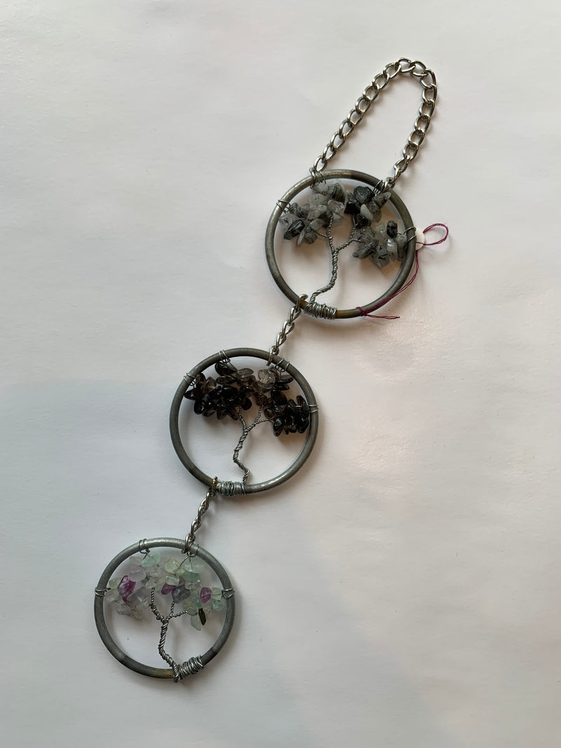 Hanging Crystal Tree Trio
