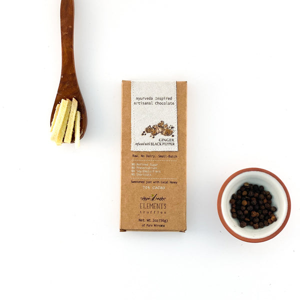 Ginger Infused With Black Pepper Chocolate Bar